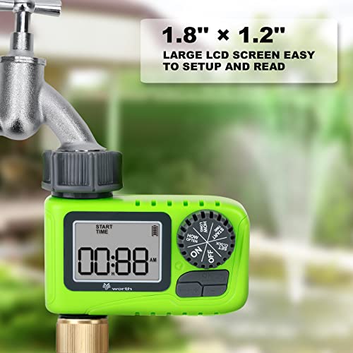 Worth Garden Digital Watering Timer Outdoor Sprinkler Timer Programmable Water Timer