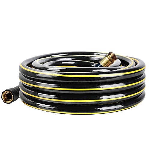 Worth® Heavy Duty Garden Water Hose 5/8" X 25 ft Durable PVC leader no kink hose female to female H155B10