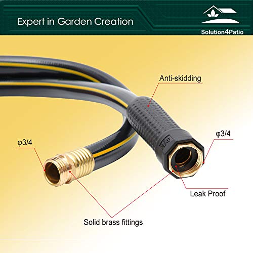 Worth® Heavy Duty Garden Water Hose 5/8" X 25 ft Durable PVC leader no kink hose female to female H155B10