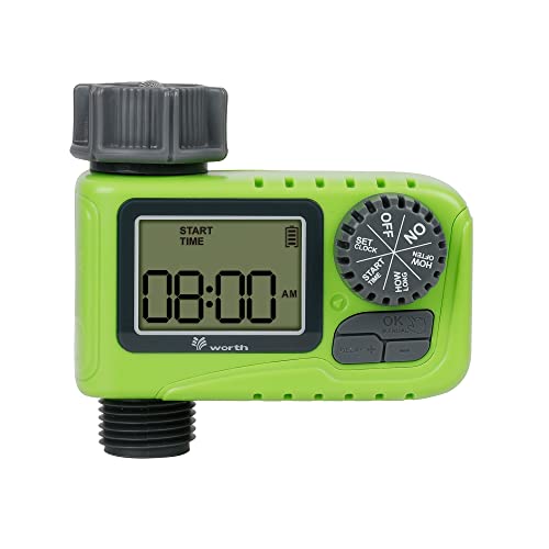 Worth Garden Digital Watering Timer Outdoor Sprinkler Timer Programmable Water Timer