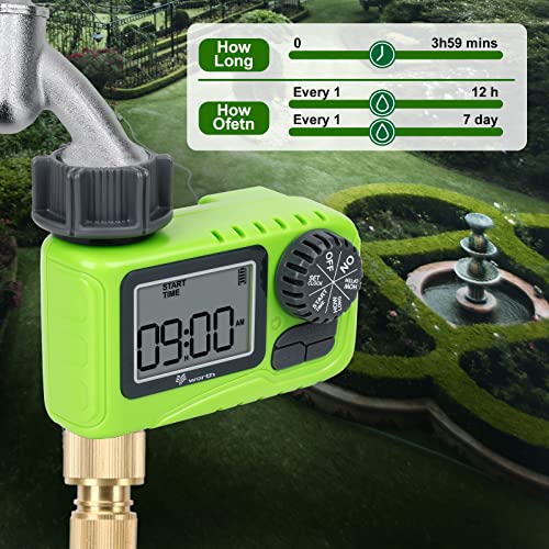 Worth Garden Digital Watering Timer Outdoor Sprinkler Timer Programmable Water Timer