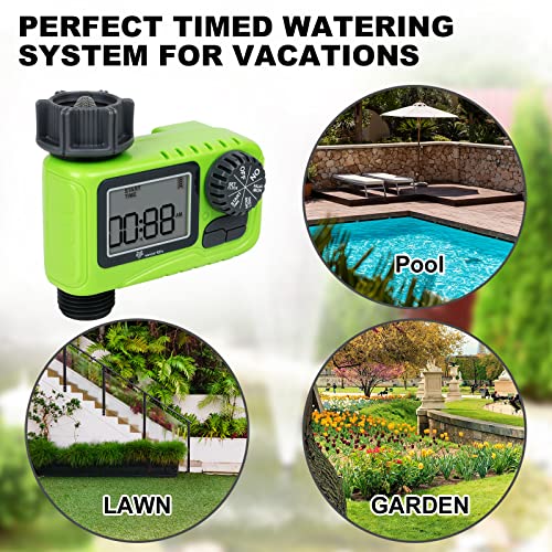 Worth Garden Digital Watering Timer Outdoor Sprinkler Timer Programmable Water Timer