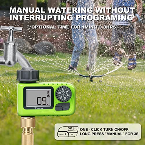 Worth Garden Digital Watering Timer Outdoor Sprinkler Timer Programmable Water Timer